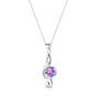 Sterling Silver Treble Clef Pendant With Real Flowers Four Flower Options, thumbnail 2 of 11