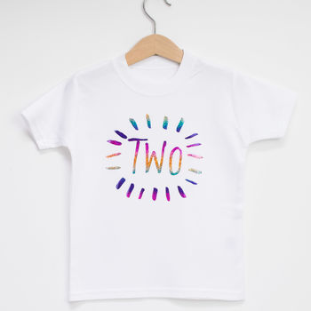 Childs Birthday Number Baby Grow Or T Shirt, 7 of 7