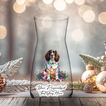 Personalised Springer Spaniel In Christmas Lights, 7 of 10