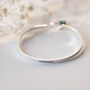 Blessed Slim Brass Bangle In Gold Or Silver Finish, thumbnail 3 of 12