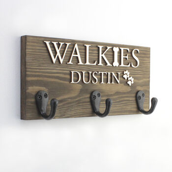 Personalised Walkie's And Names Dog Lead Holder, 10 of 12