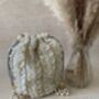 White Handcrafted Pearl Potli Bag, thumbnail 2 of 9