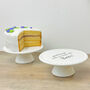 White Ceramic Cake Stand And Cake Plate Gift For Bakers, thumbnail 10 of 12