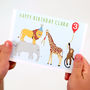 Personalised Jungle Child Birthday Card, thumbnail 2 of 3