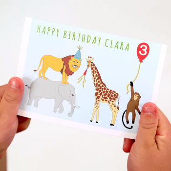 Personalised Jungle Child Birthday Card, 2 of 3