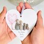 Family Personalised Hanging Heart Pebble Decoration, thumbnail 1 of 2