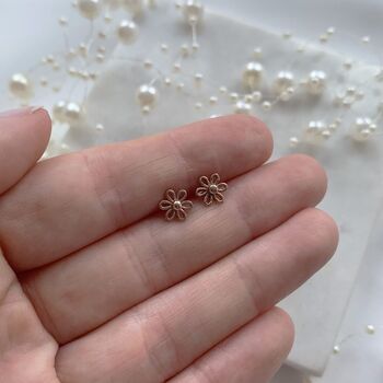 Thank You For Helping Me Grow Rose Gold Earrings, 3 of 4