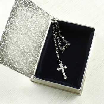 Personalised Holy Communion Bible Box With Rosary Beads, 5 of 9