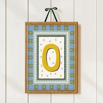 Personalised Initial Print In Cottage Core Style, 7 of 10