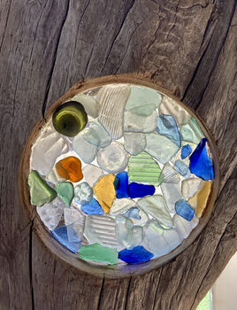 Sculptural Panel Of Driftwood And Sea Glass, 4 of 4