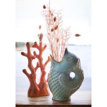 Madam Stoltz Stoneware Vase Fish, 3 of 3