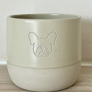 French Bulldog Engraved Ceramic Flat White Tumbler, 2 of 8