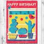 Happy Birthday Cactus Card, thumbnail 1 of 2