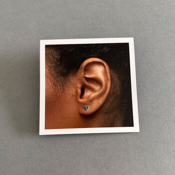 Personalised Initials Sterling Silver Heart Earrings, 8 of 12