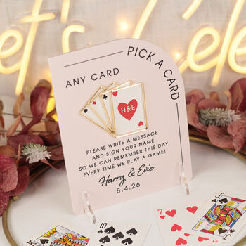 Arch Playing Cards Wedding Guest Book Alternative Sign, 2 of 9