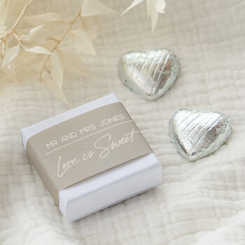 Love Is Sweet Chocolate Heart Favour, 2 of 12