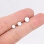 Pair Of Sterling Silver Round Dot Stud Earrings, thumbnail 5 of 12