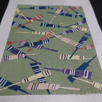 Green Cricket Bat Art Print, 6 of 9