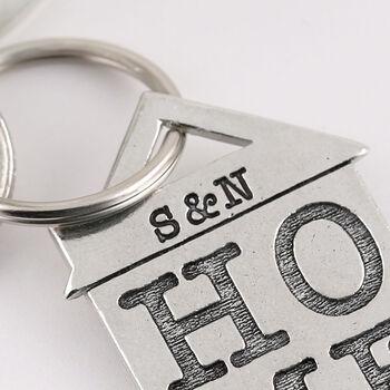 Home Couples New Home Housewarming Present Keyring, 8 of 9