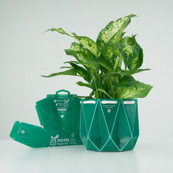 Three Origami Self Watering Eco Plant Pots | Sea Waste, 12 of 12