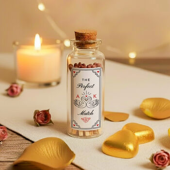 Mini Matches Jar Gift With Initials, 6 of 6