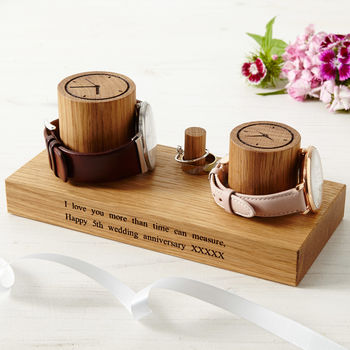 Personalised Couple's Wooden Jewellery Stand, 3 of 6