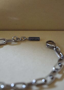 Silver 5mm Anchor Chain Bracelet Adjustable Gift, 3 of 5