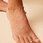 Lakshmi Anklet Blue Topaz Silver Or Gold Plated, thumbnail 4 of 10