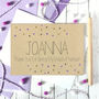 Personalised Maid Of Honour Thank You Card, Gold Dots, thumbnail 1 of 4