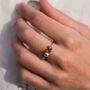 Tourmaline Garnet And Pearls Adjustable Ring, thumbnail 4 of 9