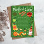 Festive Christmas Card, Mulled Cider Recipe Card, thumbnail 1 of 3