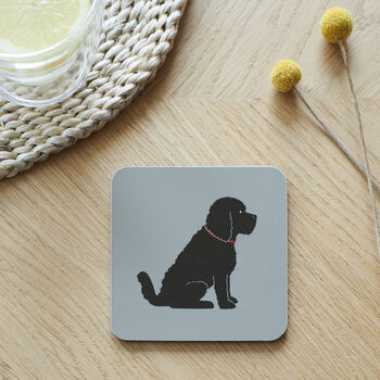 Black Cockapoo / Labradoodle Organic Cotton Tea Towel, 6 of 11