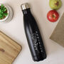 Personalised Floral Black Insulated Bottle, thumbnail 3 of 7
