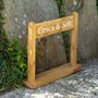 Portable Oak Engraved Sign, thumbnail 7 of 10