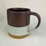 Fair Trade Part Glazed Three Tone Ombre Stoneware Mug, thumbnail 9 of 12