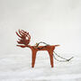 Leather Reindeer Christmas Ornament, thumbnail 1 of 5