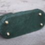 Handmade Green Leather Handbag For Women Personalised, thumbnail 8 of 12
