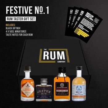 Festive Rum Taster Set Gift Box One, 2 of 3
