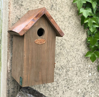 Personalised Bird House With Copper Roof, 3 of 3