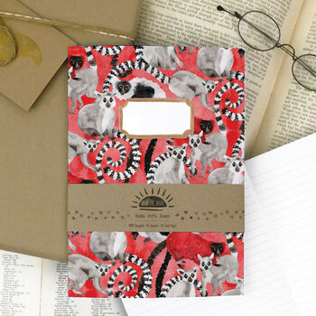 Conspiracy Of Lemurs A5 Lined And Plain Notebook Set, 4 of 7