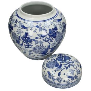 Ginger Jar Pot Kapelle White Blue Porcelain, 6 of 7