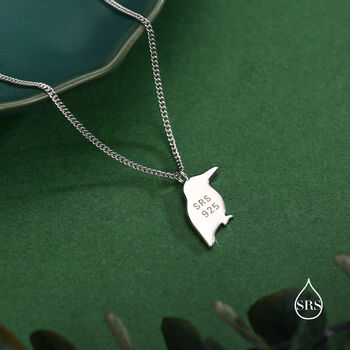 Sterling Silver Enamel Kingfisher Necklace, 4 of 12