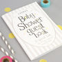 Personalised Baby Shower Soft Cover Guest Book, thumbnail 1 of 8