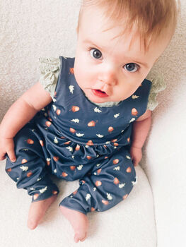 Organic Little Acorn Romper Suit, 2 of 3