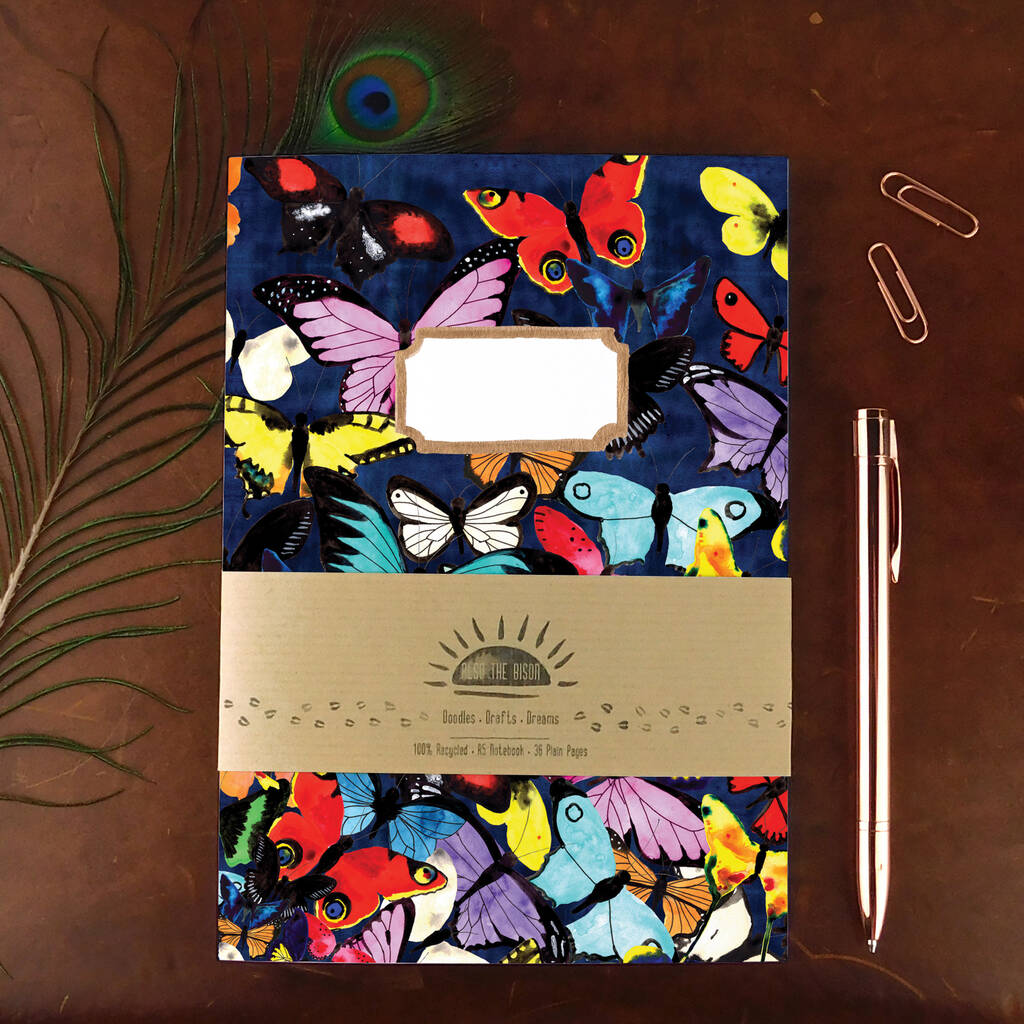 Lepidoptera Butterfly Print A5 Notebook, 1 of 8