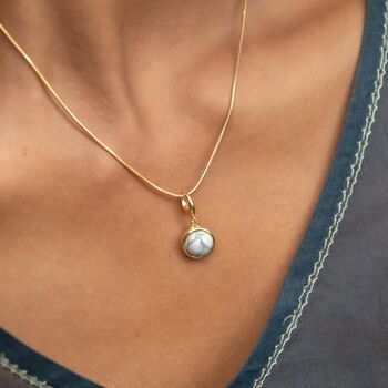 Howlite Healing Stone Necklace, Positivity, 3 of 10