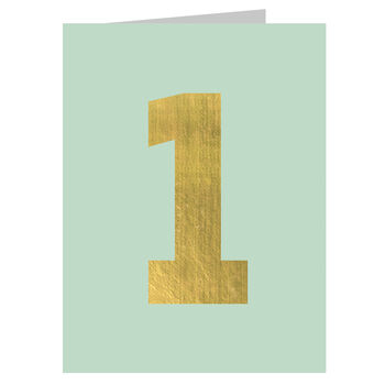 Mini Gold Foiled Number One Card, 2 of 5