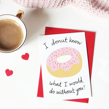 Donut Funny Valentine Or Anniversary Card, 2 of 3