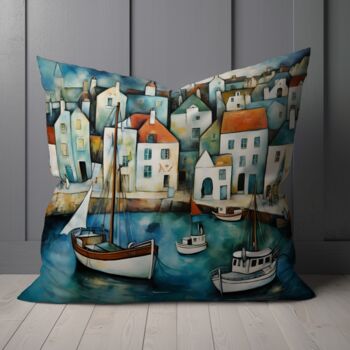 Harbour Hues Hand Made Poly Linen Cushions, 6 of 9