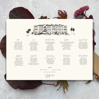 Bespoke Hand Illustrated Venue Table Plan, 2 of 3